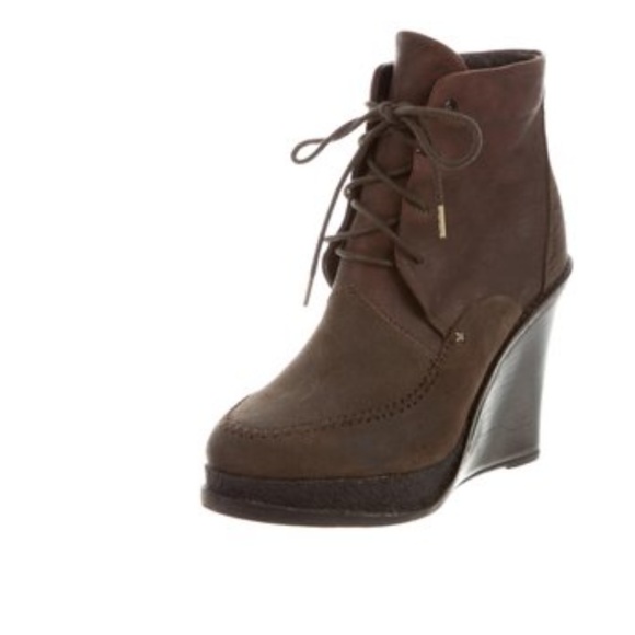 Rag & Bone Wedge RARE Leather Platform Boots NEW 8 - Picture 2 of 7